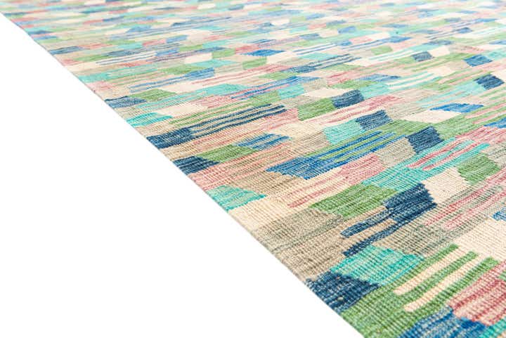 6' 3 x 9' 9 Hand Woven Kilim Modern Wool Rug
