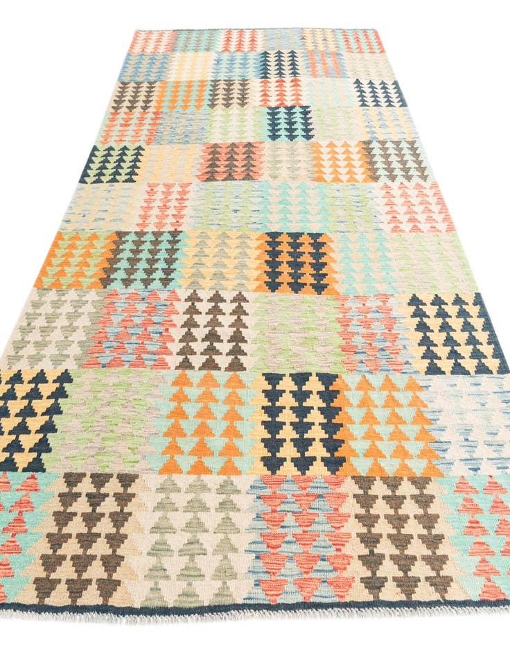 Detail image of 6' 5 x 9' 9  Hand Woven Kilim Modern Wool Rug