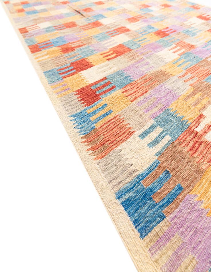 Detail image of 6' 8 x 9' 8 Hand Woven Kilim Modern Wool Rug