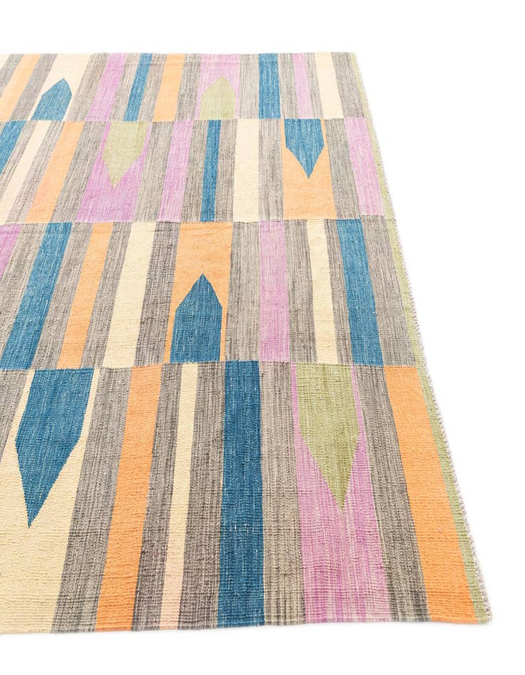 Detail image of 6' 9 x 10' Hand Woven Kilim Modern Wool Rug
