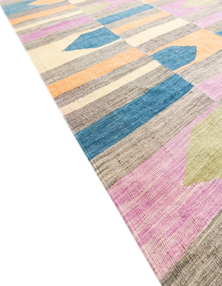 Detail image of 6' 9 x 10' Hand Woven Kilim Modern Wool Rug