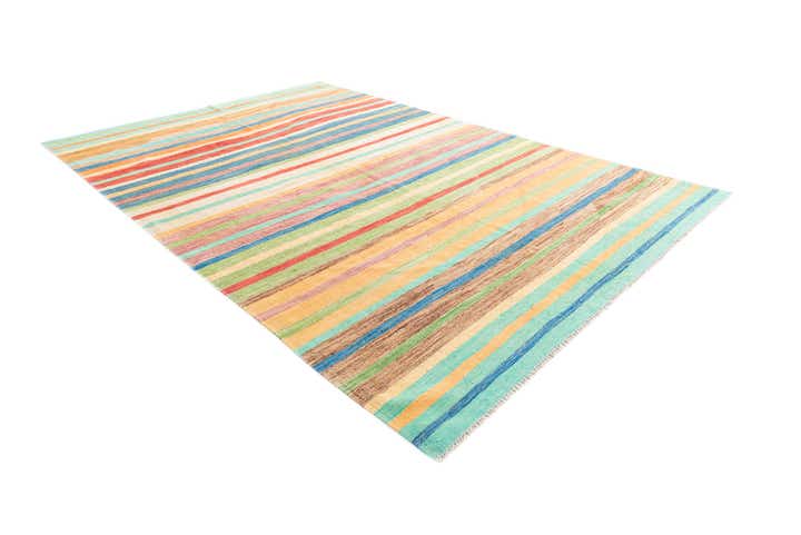 6' 9 x 10' Hand Woven Kilim Modern Wool Rug