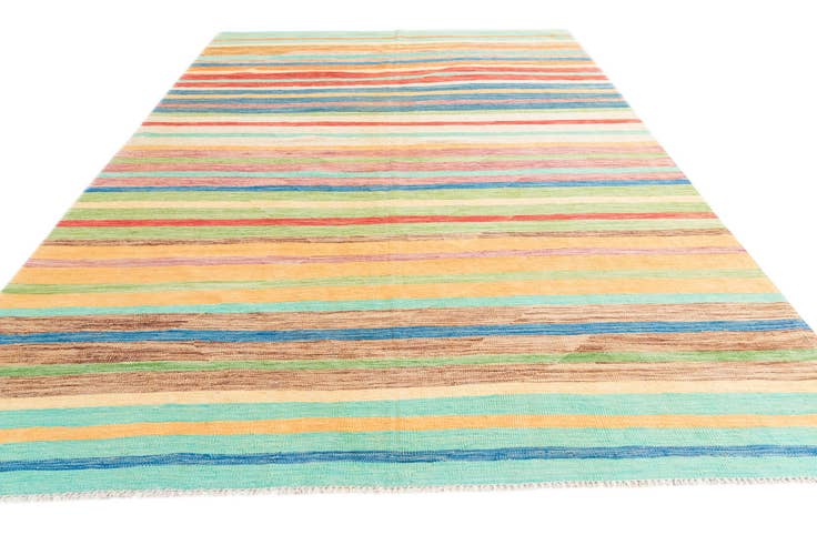 Detail image of 6' 9 x 10' Hand Woven Kilim Modern Wool Rug