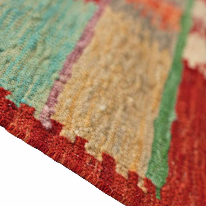 195cm x 290cm Handgewebt Kilim Modern Wolle Teppich