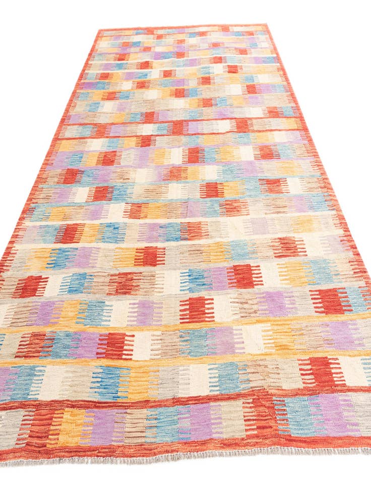 Detail image of 6' 8 x 9' 7  Hand Woven Kilim Modern Wool Rug
