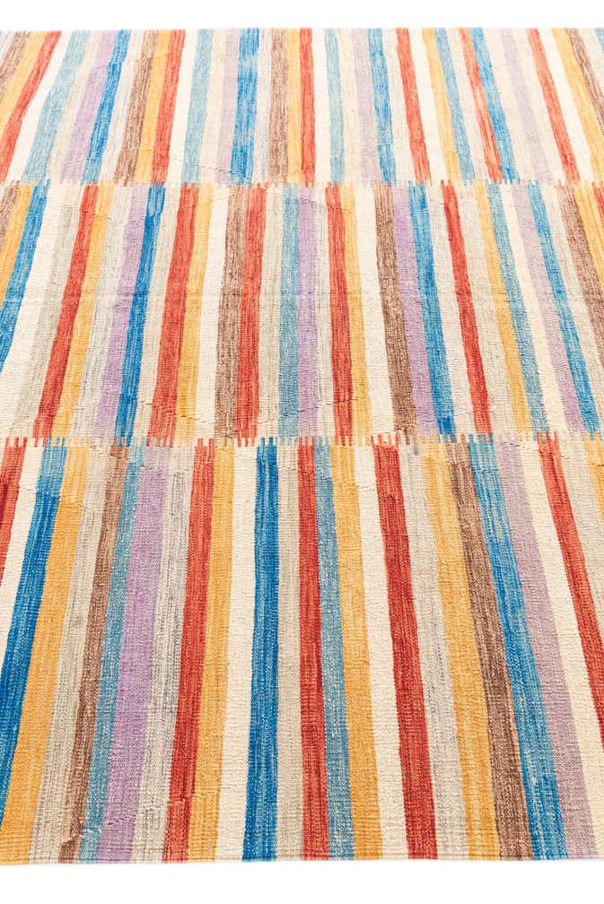 6' 10 x 9' 7 Hand Woven Kilim Modern Wool Rug
