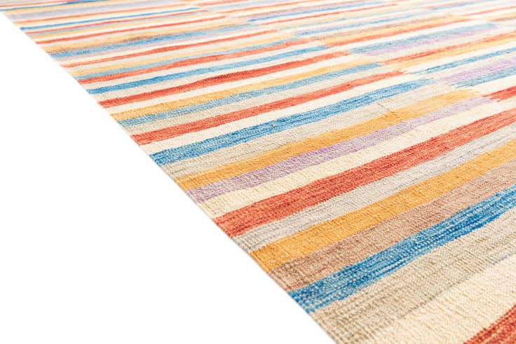 Detail image of 6' 10 x 9' 7 Hand Woven Kilim Modern Wool Rug