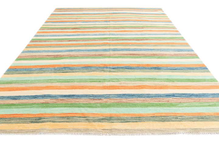 6' 7 x 9' 9 Hand Woven Kilim Modern Wool Rug