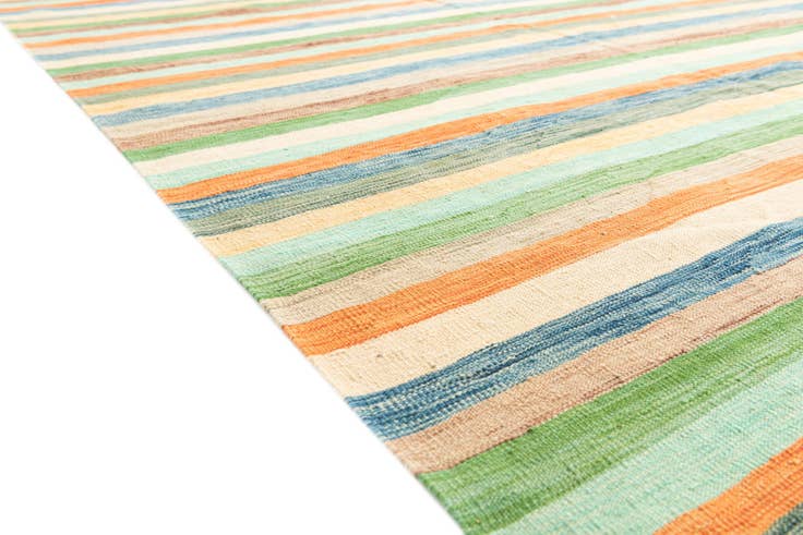 Detail image of 6' 7 x 9' 9 Hand Woven Kilim Modern Wool Rug
