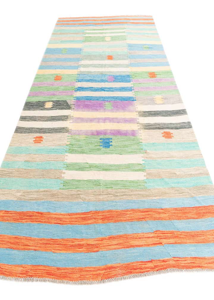 6' 7 x 9' 8 Hand Woven Kilim Modern Wool Rug