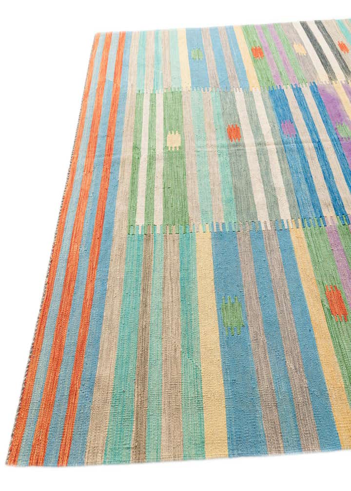 6' 7 x 9' 8 Hand Woven Kilim Modern Wool Rug