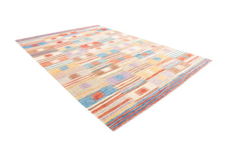 6' 8 x 9' 7 Hand Woven Kilim Modern Wool Rug