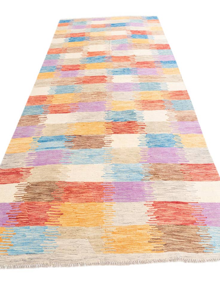 Detail image of 6' 7 x 10'  Hand Woven Kilim Modern Wool Rug