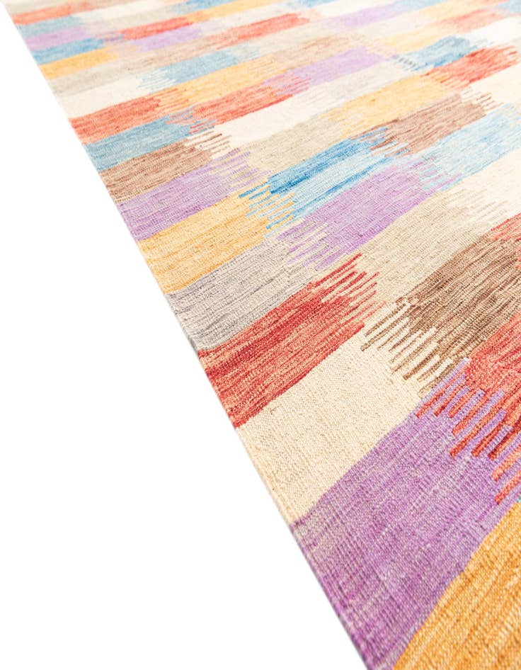 Detail image of 6' 7 x 10'  Hand Woven Kilim Modern Wool Rug