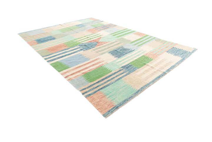 6' 7 x 9' 6 Hand Woven Kilim Modern Wool Rug