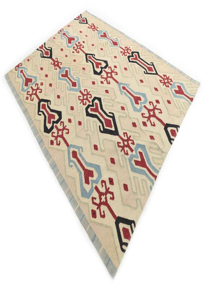 7' 2 x 9' 6 Hand Woven Kilim Modern Wool Rug