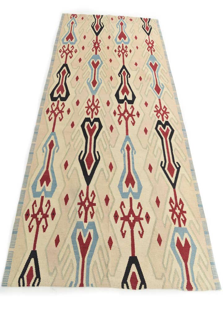 7' 2 x 9' 6 Hand Woven Kilim Modern Wool Rug