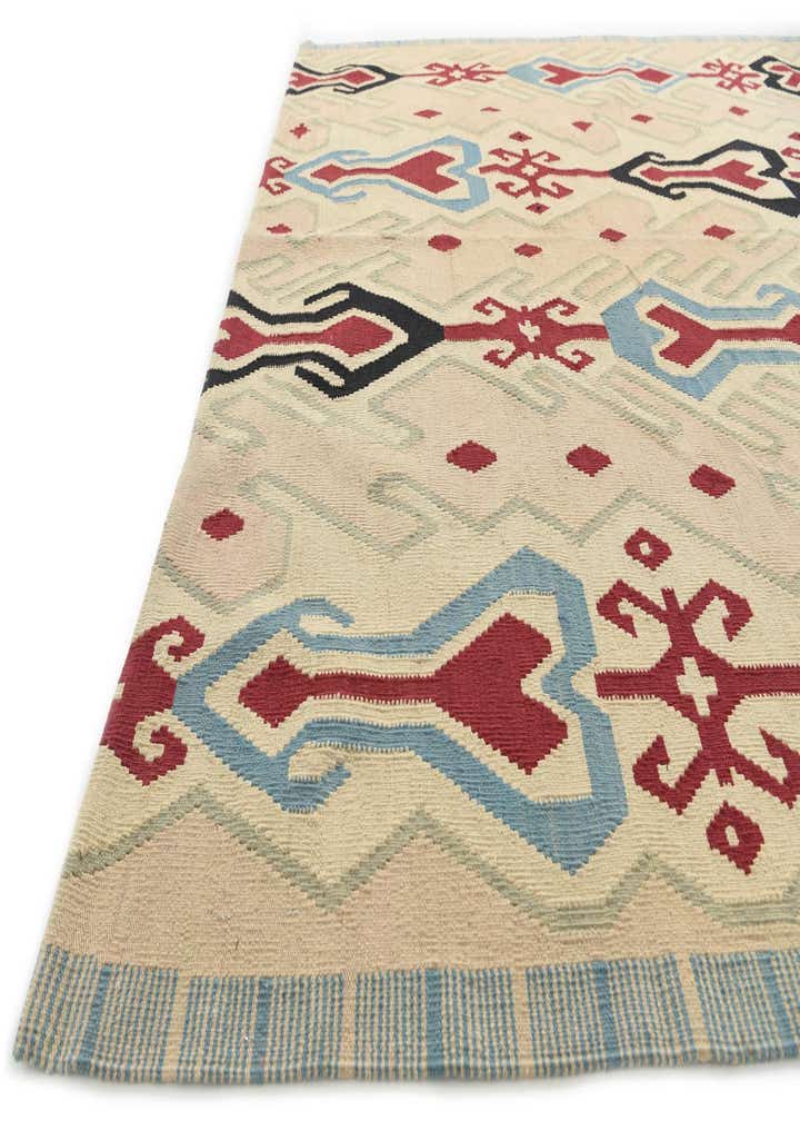 7' 2 x 9' 6 Hand Woven Kilim Modern Wool Rug