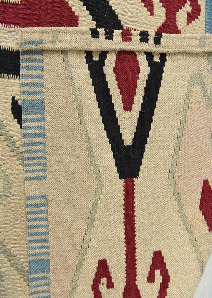 7' 2 x 9' 6 Hand Woven Kilim Modern Wool Rug