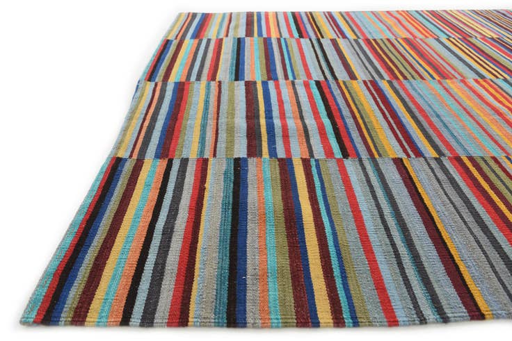 Detail image of 5' 8 x 7' 8 Hand Woven Kilim Modern Wool Rug