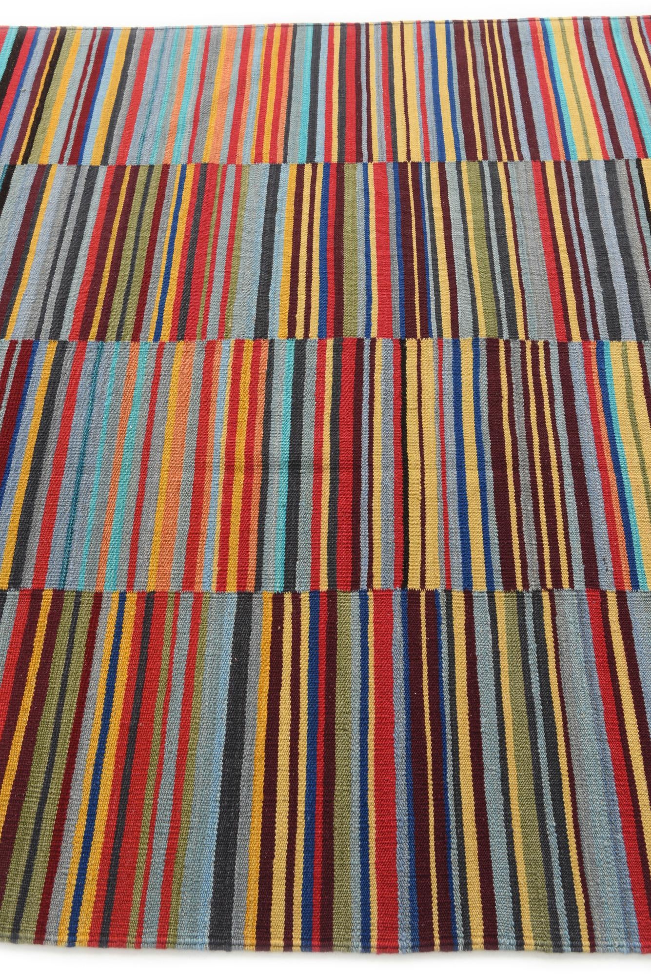 5' 8 x 7' 8 Hand Woven Kilim Modern Wool Rug