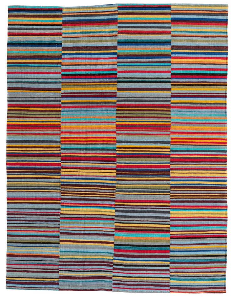 Detail image of 5' 8 x 7' 8 Hand Woven Kilim Modern Wool Rug