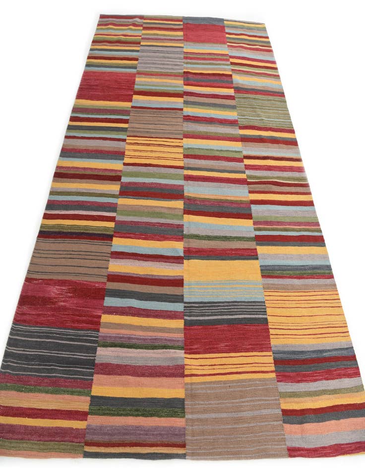 Detail image of 7' 2 x 9' 5 Hand Woven Kilim Modern Wool Rug