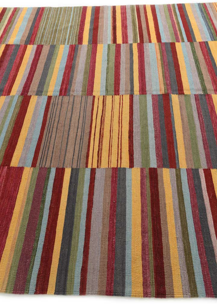 7' 2 x 9' 5 Hand Woven Kilim Modern Wool Rug