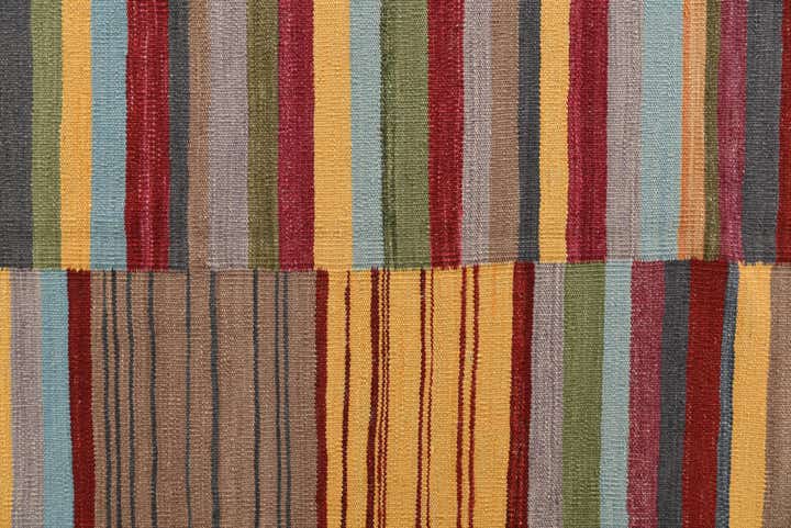 7' 2 x 9' 5 Hand Woven Kilim Modern Wool Rug