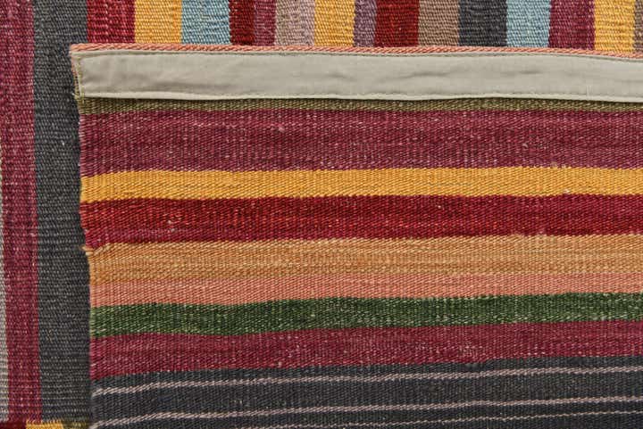 7' 2 x 9' 5 Hand Woven Kilim Modern Wool Rug