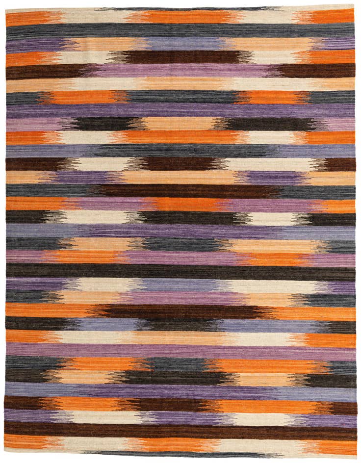 Detail image of 7' x 9' 3 Hand Woven Kilim Modern Wool Rug