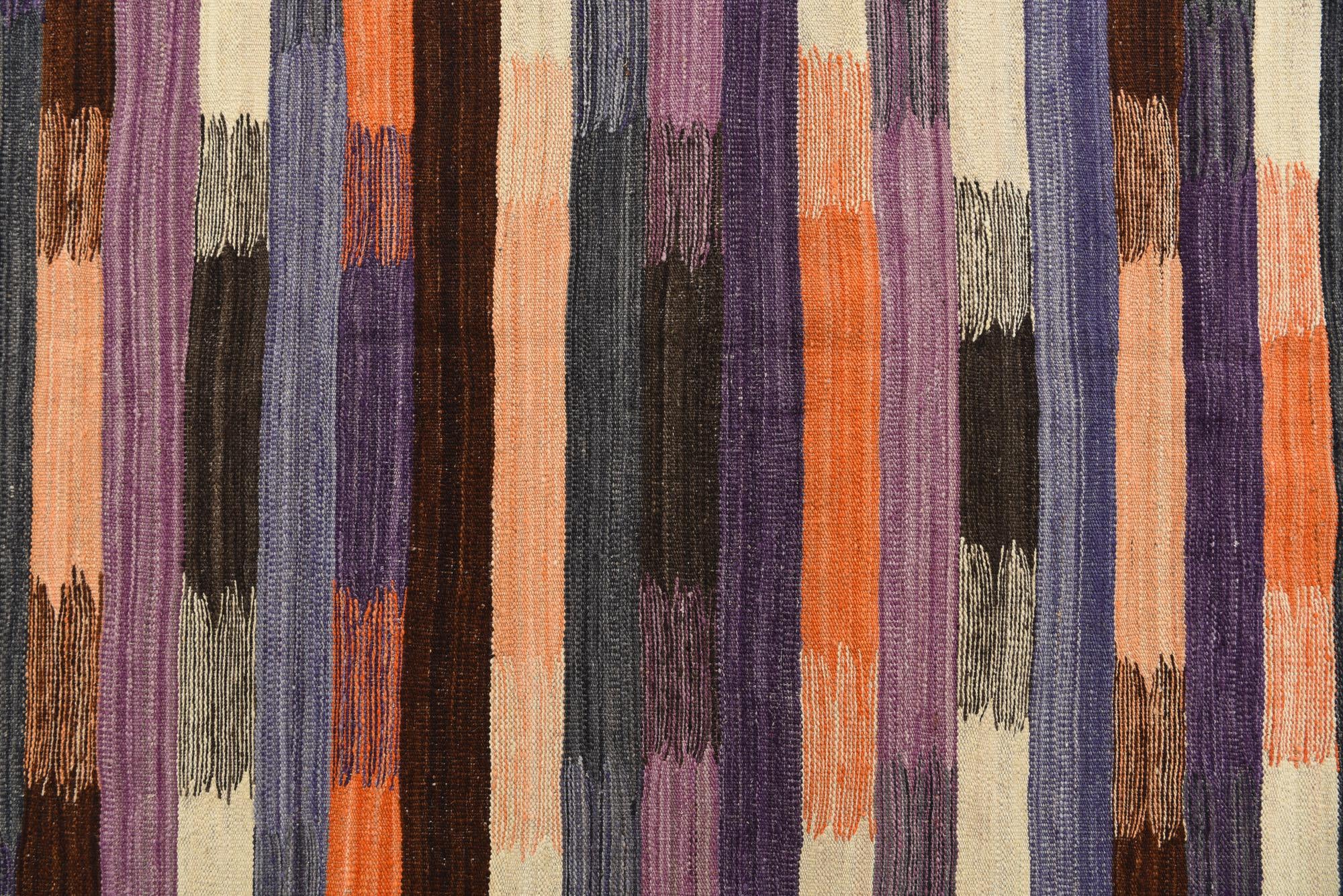 6' 10 x 9' 4 Hand Woven Kilim Modern Wool Rug