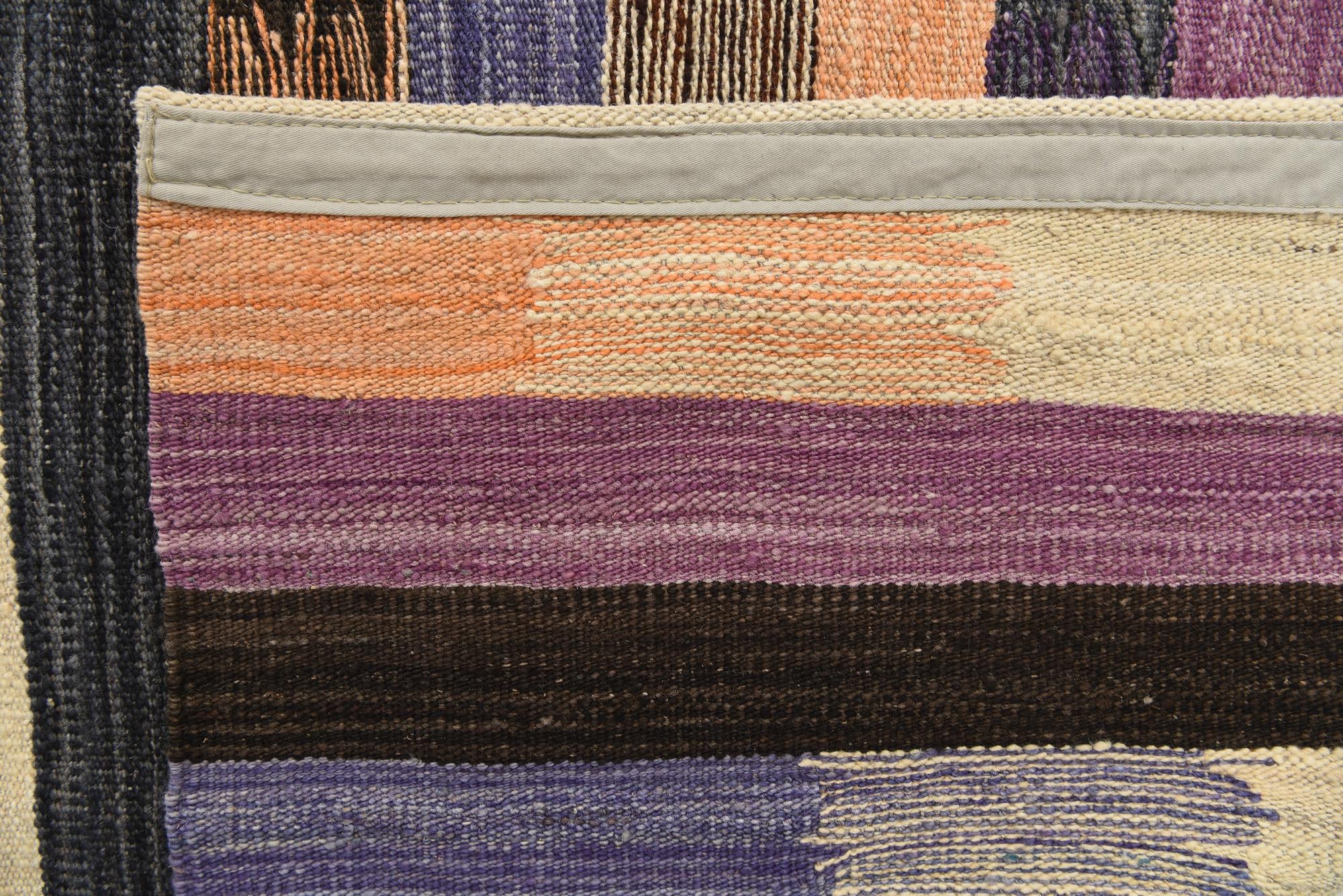 6' 10 x 9' 4 Hand Woven Kilim Modern Wool Rug