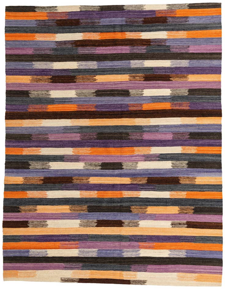 Detail image of 6' 10 x 9' 4 Hand Woven Kilim Modern Wool Rug