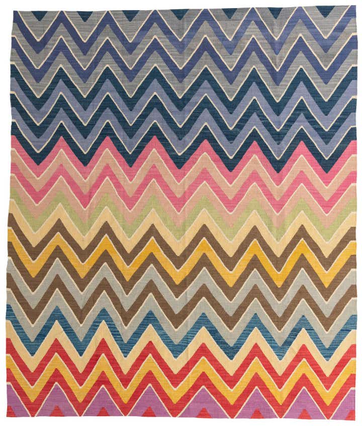 8' 5 x 9' 10 Hand Woven Kilim Modern Wool Rug