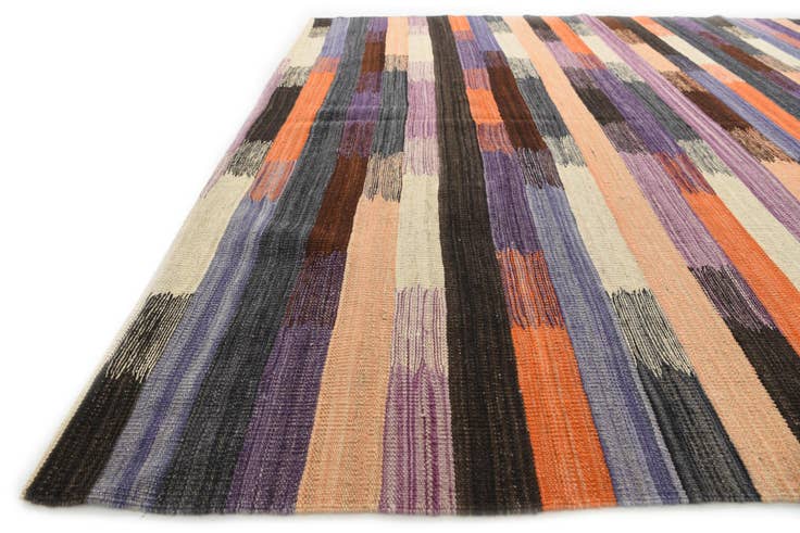 Detail image of 7' x 9' 3 Hand Woven Kilim Modern Wool Rug
