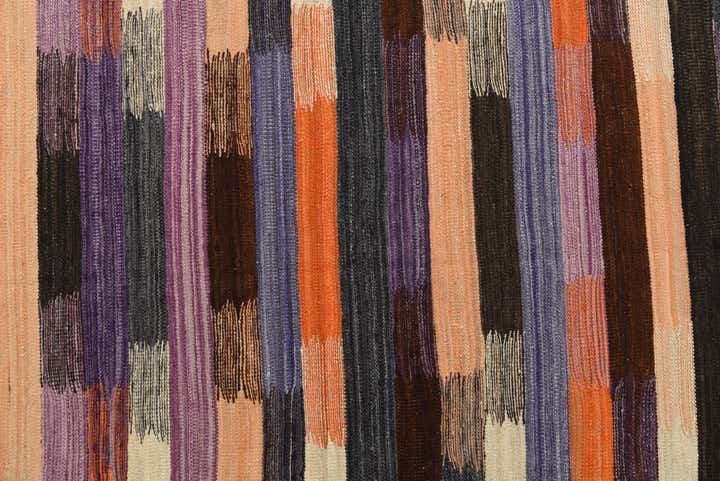 7' x 9' 3 Hand Woven Kilim Modern Wool Rug