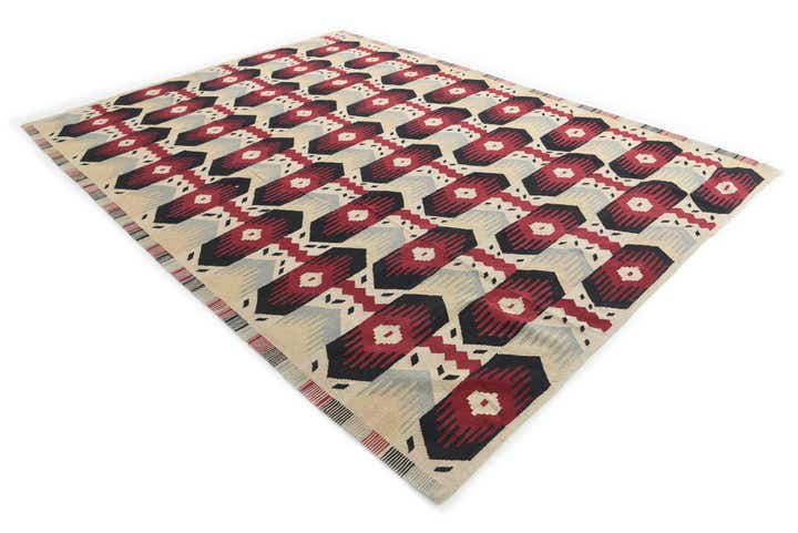 8' 9 x 11' 6 Hand Woven Kilim Modern Wool Rug