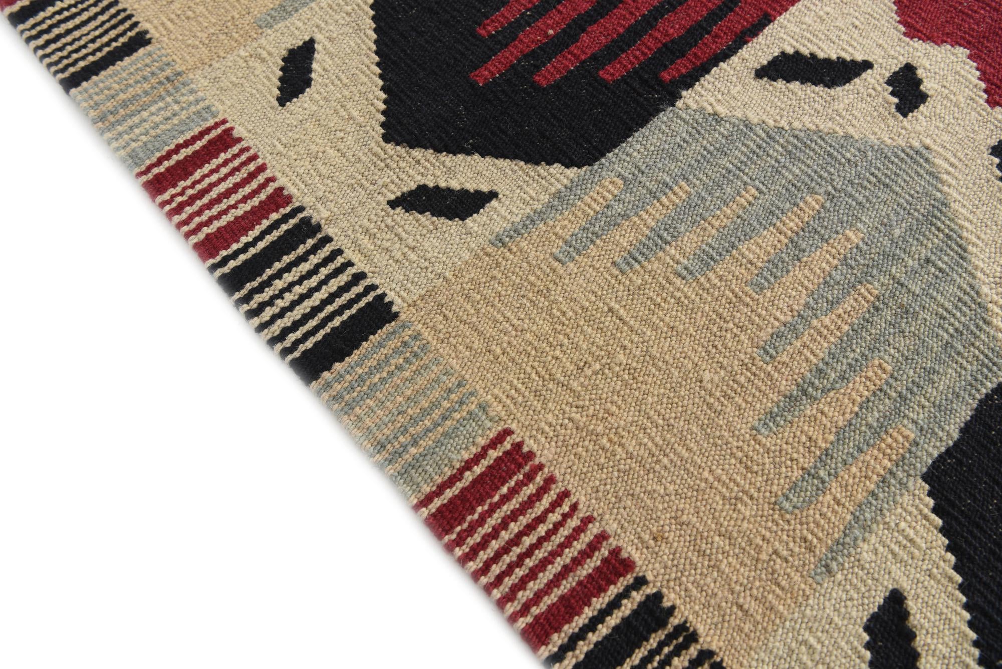 8' 9 x 11' 6 Hand Woven Kilim Modern Wool Rug