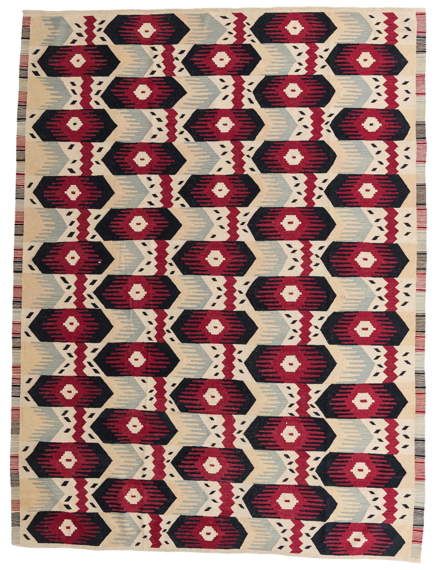 8' 9 x 11' 6 Hand Woven Kilim Modern Wool Rug