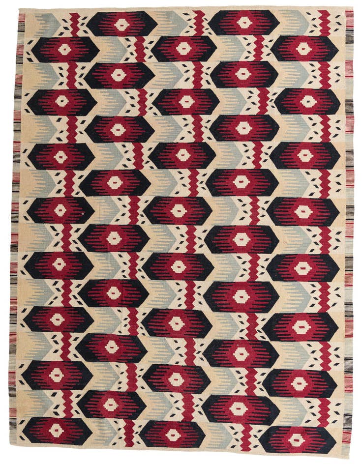 Detail image of 8' 9 x 11' 6 Hand Woven Kilim Modern Wool Rug