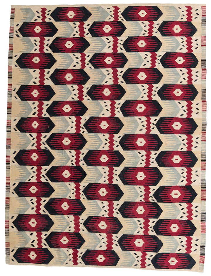8' 9 x 11' 6 Hand Woven Kilim Modern Wool Rug
