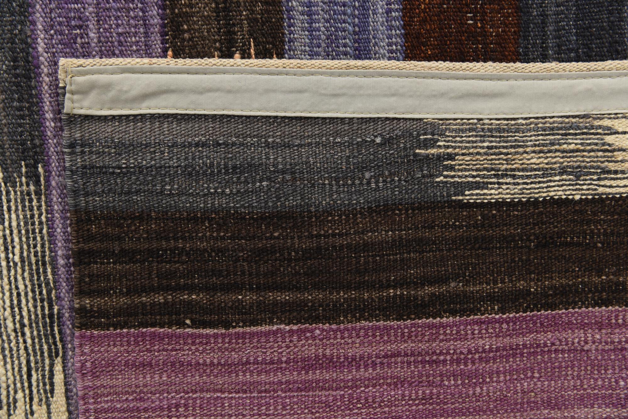 7' x 9' 5 Hand Woven Kilim Modern Wool Rug