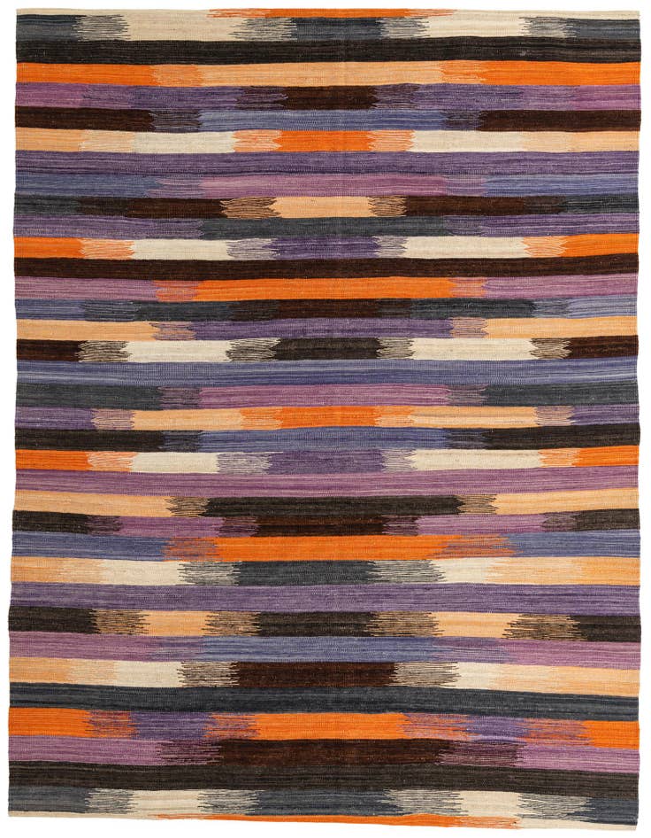 Detail image of 7' x 9' 5 Hand Woven Kilim Modern Wool Rug