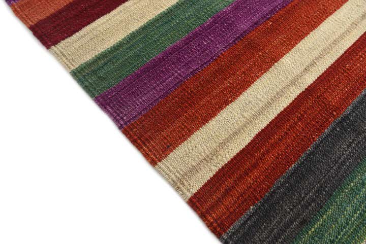 7' 3 x 9' 6 Hand Woven Kilim Modern Wool Rug