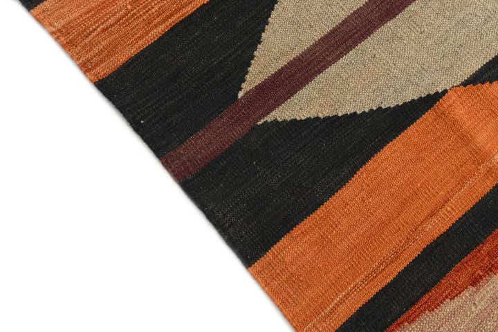 4' 8 x 6' 6 Hand Woven Kilim Modern Wool Rug