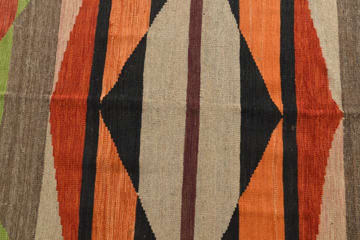 4' 8 x 6' 6 Hand Woven Kilim Modern Wool Rug