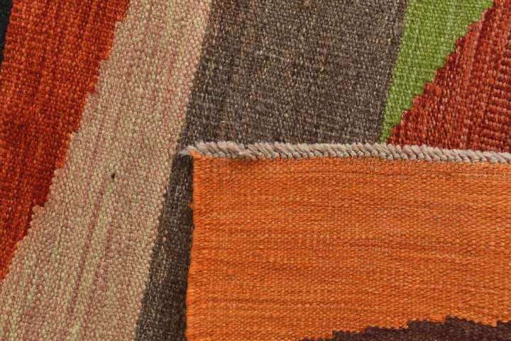 4' 8 x 6' 6 Hand Woven Kilim Modern Wool Rug