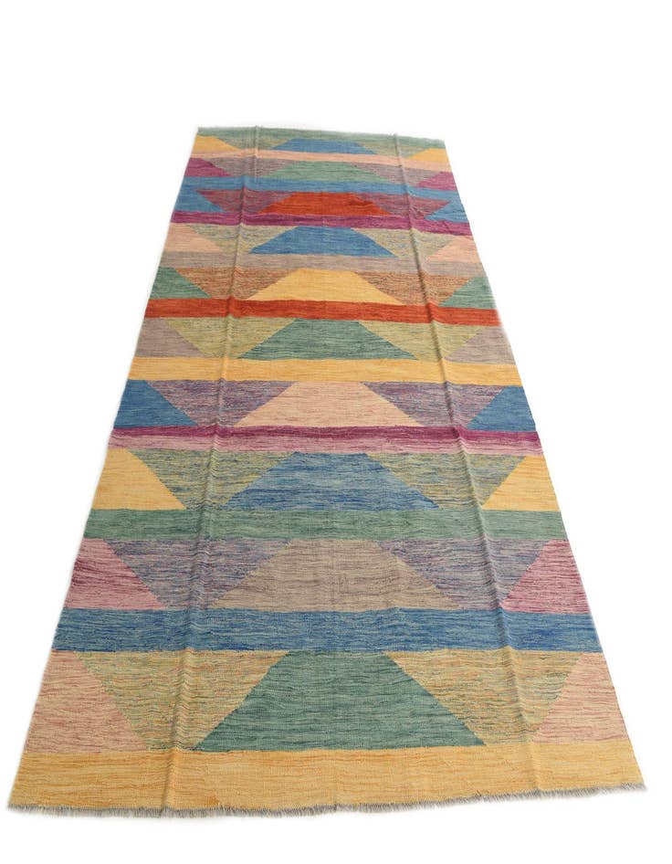 Detail image of 6' 5 x 10'  Hand Woven Kilim Modern Wool Rug