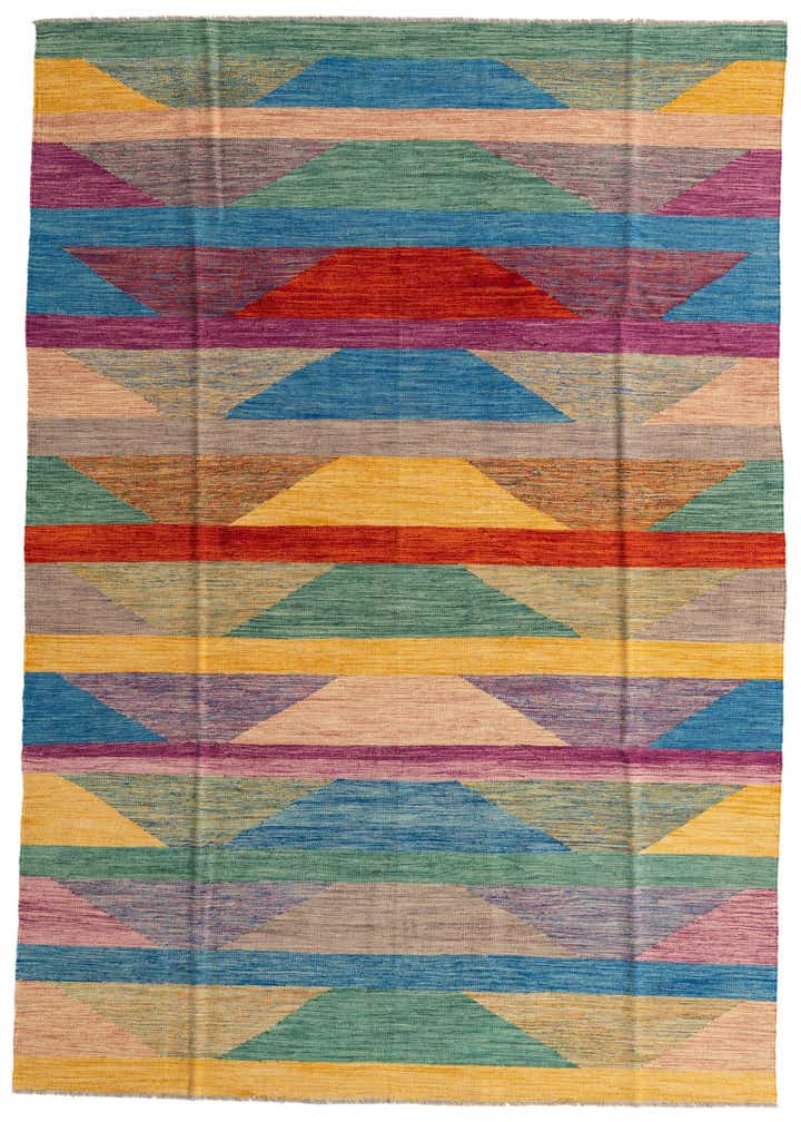 6' 5 x 10' Hand Woven Kilim Modern Wool Rug